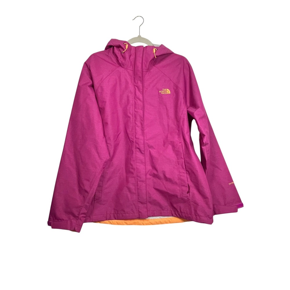The North Face HyVent 2.5L Rain Jacket XL Pink Waterproof Hiking Shell Hooded